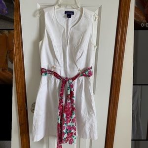Vineyard Vines Kentucky Derby white shift dress